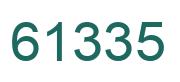 Number 61335 green image