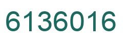 Number 6136016 green image
