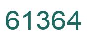 Number 61364 green image