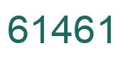 Number 61461 green image