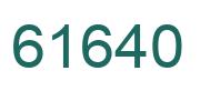 Número 61640 imagen verde