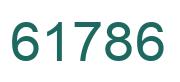 Number 61786 green image