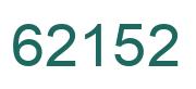Number 62152 green image