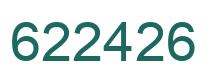 Number 622426 green image