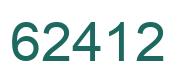 Number 62412 green image