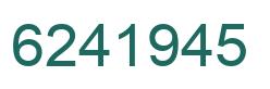 Number 6241945 green image