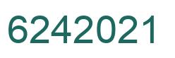 Number 6242021 green image