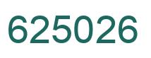 Number 625026 green image