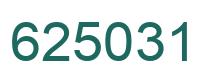 Number 625031 green image