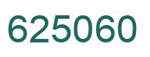 Number 625060 green image