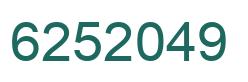 Number 6252049 green image