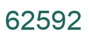 Number 62592 green image