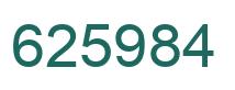 Number 625984 green image