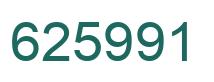 Number 625991 green image