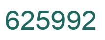 Number 625992 green image