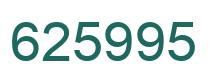 Number 625995 green image
