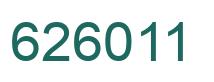 Number 626011 green image