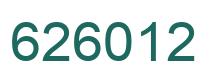 Number 626012 green image