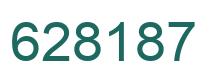 Number 628187 green image