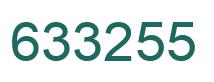 Number 633255 green image