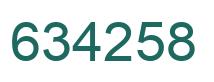 Number 634258 green image
