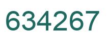 Number 634267 green image