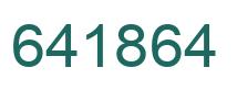 Number 641864 green image