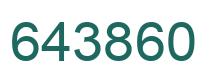 Number 643860 green image