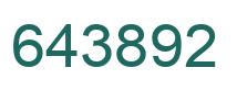 Number 643892 green image
