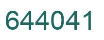 Number 644041 green image