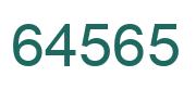 Number 64565 green image