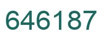 Number 646187 green image
