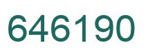 Number 646190 green image