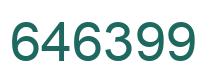 Number 646399 green image