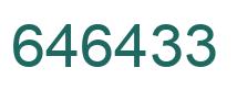 Number 646433 green image