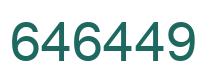 Number 646449 green image
