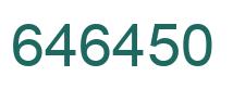 Number 646450 green image