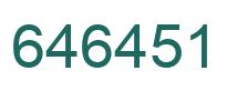 Number 646451 green image