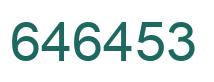 Number 646453 green image