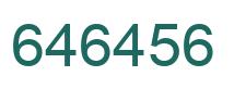 Number 646456 green image