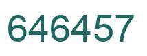 Number 646457 green image