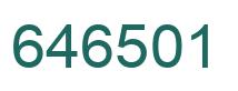 Number 646501 green image