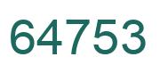 Number 64753 green image