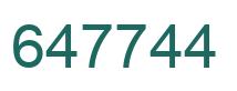 Number 647744 green image