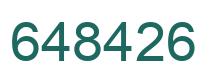 Number 648426 green image