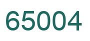 Number 65004 green image