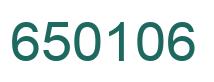 Number 650106 green image