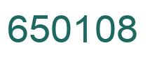 Number 650108 green image