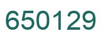 Number 650129 green image