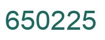 Number 650225 green image